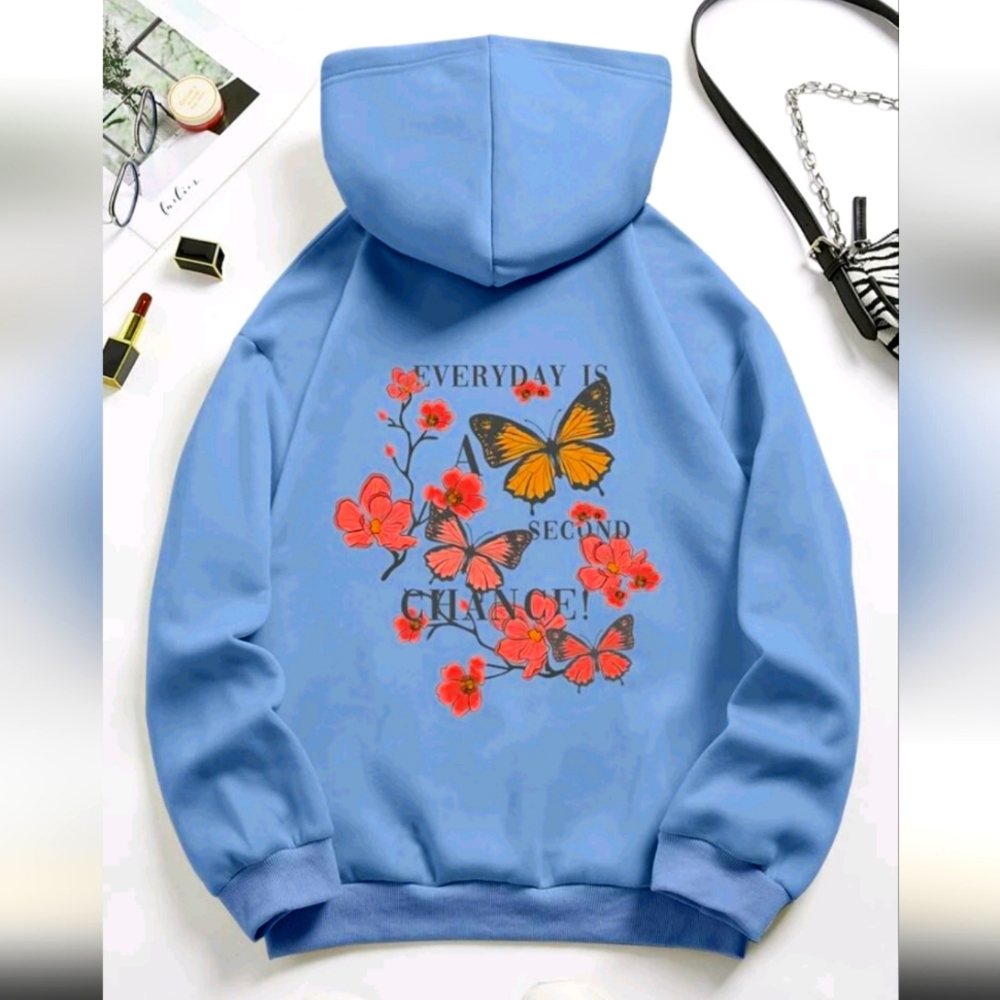 blue hoodie